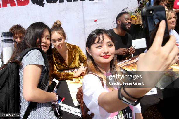 Actors Frank Dillane, Alycia Debnam-Carey, Colman Domingo and Kim Dickens at the 'Fear the Walking Dead' Autograph Signing for AMC At Comic Con 2017...