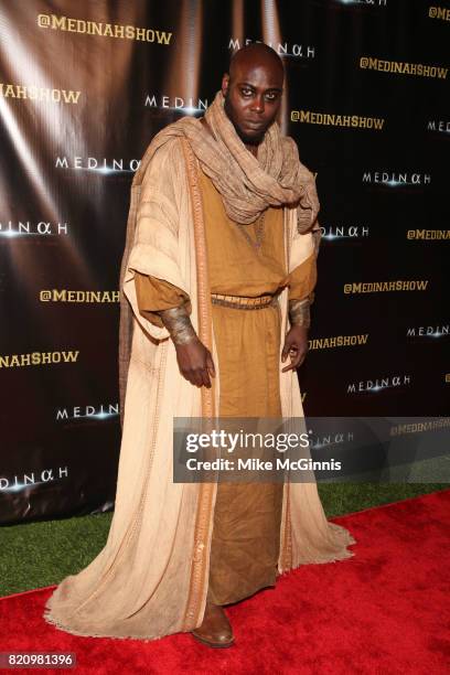 Edward Apeagyei attends the International Sci-Fi Series "Medinah" premiere and red carpet reception at Comic-Con International 2017 at The Manchester...