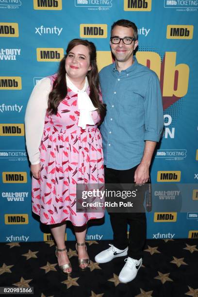Actors Aidy Bryant and Erick Knobel on the #IMDboat at San Diego Comic-Con 2017 at The IMDb Yacht on July 22, 2017 in San Diego, California.