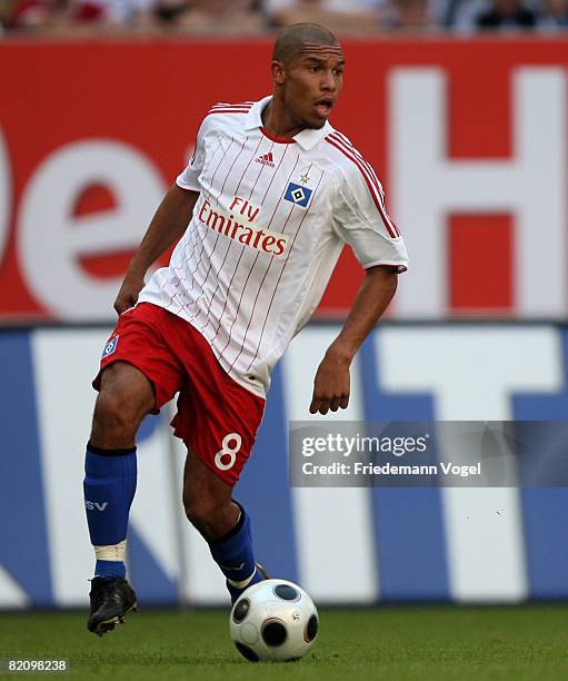 Nigel de Jong of Hamburg running with the ball during a pre season friendly match between Hamburger SV and Manchester City at the HSH Nordbank Arena...