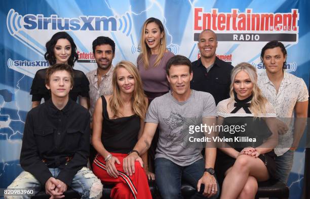 Emma Dumont, Sean Teale, Jamie Chung, Coby Bell, Blair Redford, Percy Hynes White, Amy Acker, Stephen Moyer and Natalie Alyn Lind attend SiriusXM's...