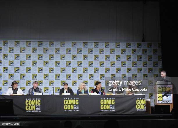 Directors David Silverman and Mike B. Anderson, writer Matt Selman, actors Nancy Cartwright and Joe Mantegna, producer Al Jean and writer/producer...