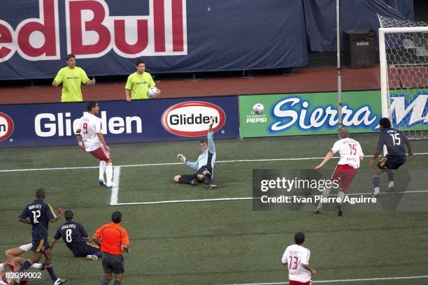 New York Red Bulls Juan Pablo Angel in action scoring goal during game vs Los Angeles Galaxy. East Rutherford, NJ 7/19/2008 CREDIT: Ivan Pierre...