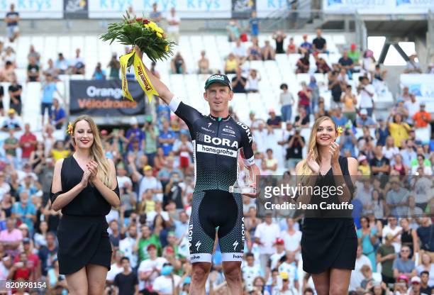 Maciej Bodnar of Poland and Bora-Hansgrohe celebrates winning stage 20 of the Tour de France 2017, an individual time trial of 22,5km on July 22,...