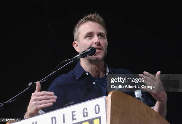 Moderator Chris Hardwick attends the Warner Bros. Pictures 'Blade Runner 2049' Presentation during Comic-Con International 2017 at San Diego...