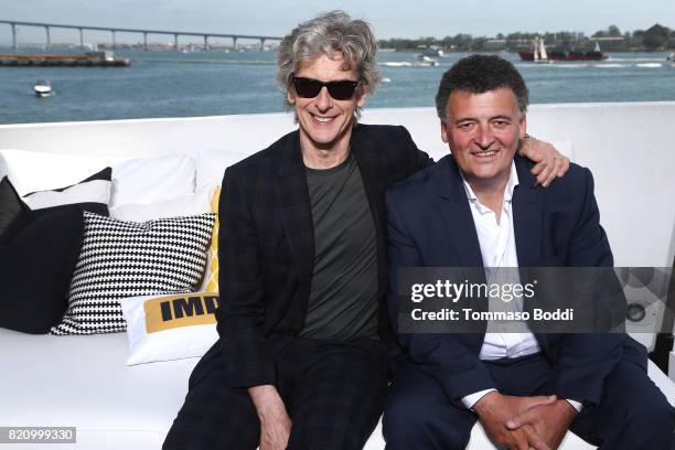 Actor Peter Capaldi and writer Steven Moffat on the #IMDboat at San Diego Comic-Con 2017 at The IMDb Yacht on July 22, 2017 in San Diego, California.