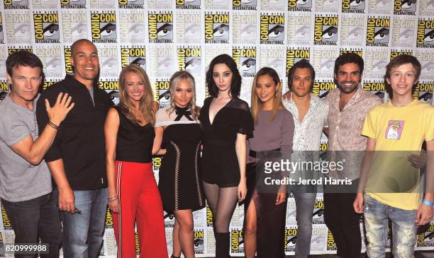 Actors Stephen Moyer, Coby Bell, Amy Acker, Natalie Alyn Lind, Emma Dumont, Jamie Chung, Blair Redford, Sean Teale and Percy Hynes White at "The...