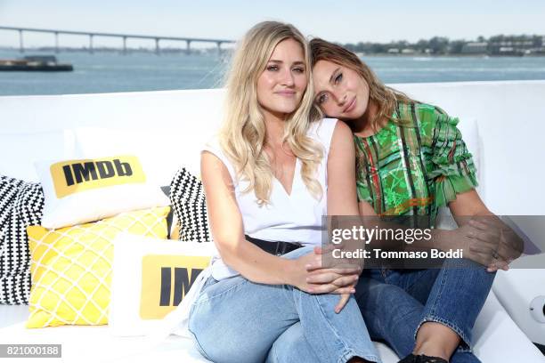 Aly Michalka and AJ Michalka of Aly & AJ on the #IMDboat at San Diego Comic-Con 2017 at The IMDb Yacht on July 22, 2017 in San Diego, California.