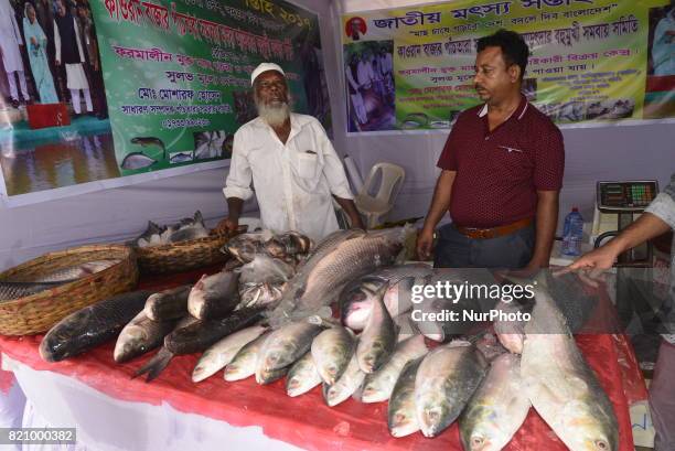 Bangladeshi People visits the Fisheries Fair in Dhaka, Bangladesh, on July 21, 2017. Bangladesh Fisheries Department organized a five day Fisheries...