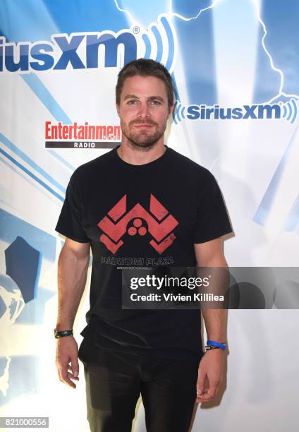 Stephen Amell attends SiriusXM's Entertainment Weekly Radio Channel Broadcasts From Comic Con 2017 at Hard Rock Hotel San Diego on July 22, 2017 in...