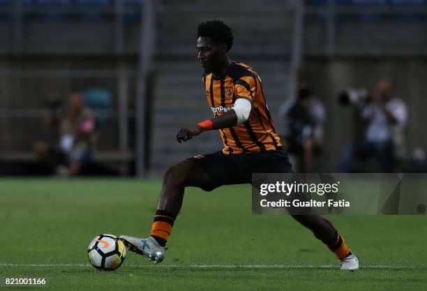 Hull City defender Ola Aina in action during the Algarve Cup match between SL Benfica and Hull City at Estadio Algarve on July 22, 2017 in Faro,...