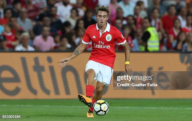 Benfica's midfielder Andre Horta from Portugal in action during the Algarve Cup match between SL Benfica and Hull City at Estadio Algarve on July 22,...