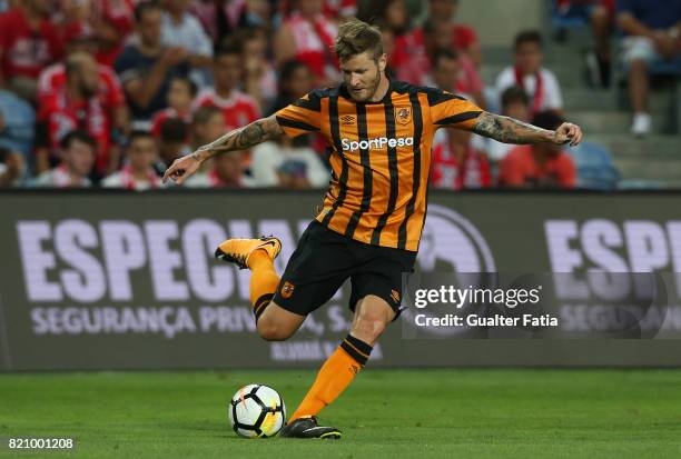 Hull City defender Ondrej Mazuch in action during the Algarve Cup match between SL Benfica and Hull City at Estadio Algarve on July 22, 2017 in Faro,...