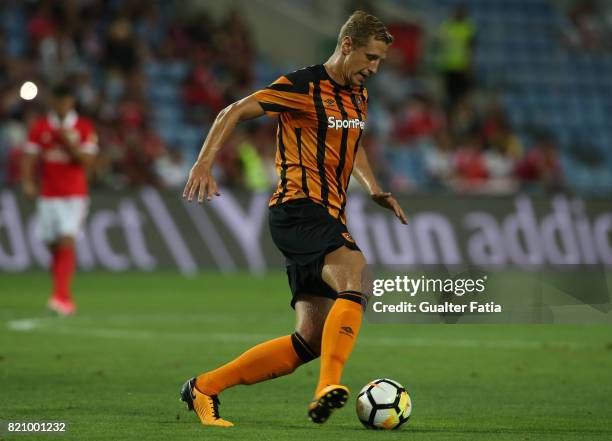 Hull City defender Michael Dawson in action during the Algarve Cup match between SL Benfica and Hull City at Estadio Algarve on July 22, 2017 in...