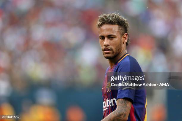 Neymar of FC Barcelona during the International Champions Cup 2017 match between Juventus and FC Barcelona at MetLife Stadium on July 22, 2017 in...