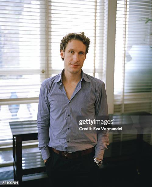 Baritone singer Jacques Imbrailo poses for a portrait shoot for the Independent magazine in London on December 12, 2007.