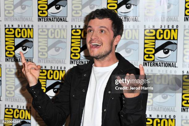 Actor Josh Hutcherson attends the Futureman press line at Comic Con 2017 - Day 3 on July 22, 2017 in San Diego, California.