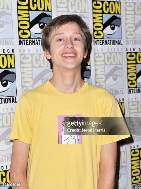 Actor Percy Hynes White at "The Gifted" Press Line during Comic-Con International 2017 at Hilton Bayfront on July 22, 2017 in San Diego, California.
