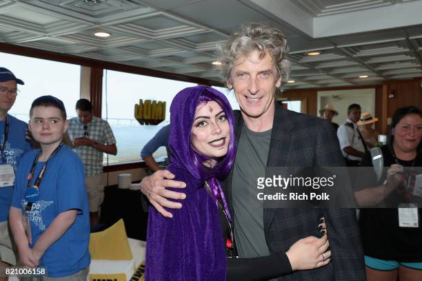 Actor Peter Capaldi with Make-A-Wish kids on the #IMDboat at San Diego Comic-Con 2017 at The IMDb Yacht on July 22, 2017 in San Diego, California.