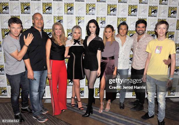 Actors Stephen Moyer, Coby Bell, Amy Acker, Natalie Alyn Lind, Emma Dumont, Jamie Chung, Blair Redford, Sean Teale and Percy Hynes White at "The...