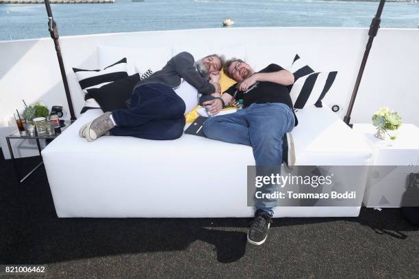 Dan Harmon and Justin Roiland on the #IMDboat at San Diego Comic-Con 2017 at The IMDb Yacht on July 22, 2017 in San Diego, California.