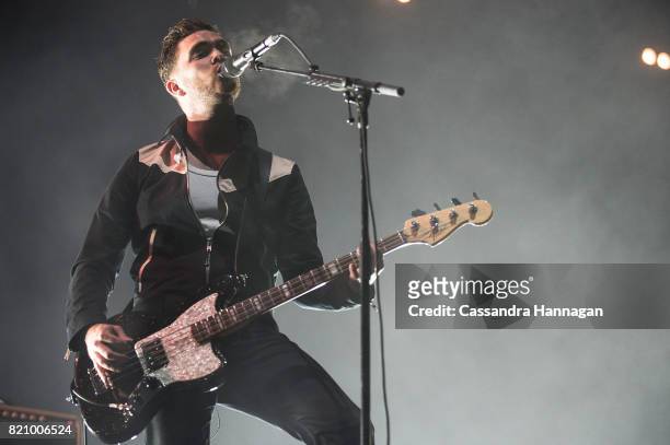 Mike Kerr of the band Royal Blood performs during Splendour in the Grass 2017 on July 22, 2017 in Byron Bay, Australia.