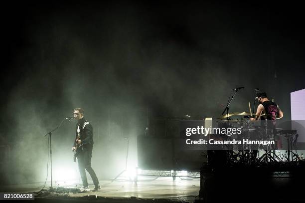 Mike Kerr and Ben Thatcher of the band Royal Blood perform during Splendour in the Grass 2017 on July 22, 2017 in Byron Bay, Australia.