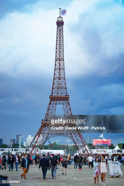General view at the first Lollapalooza in France at Hippodrome de Longchamp on July 22, 2017 in Paris, France.