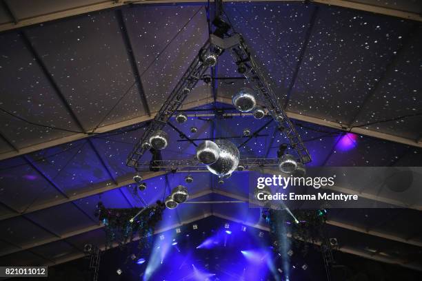 Disco balls during day 2 of FYF Fest 2017 at Exposition Park on July 22, 2017 in Los Angeles, California.