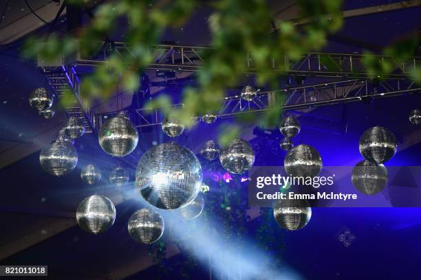 Disco balls during day 2 of FYF Fest 2017 at Exposition Park on July 22, 2017 in Los Angeles, California.