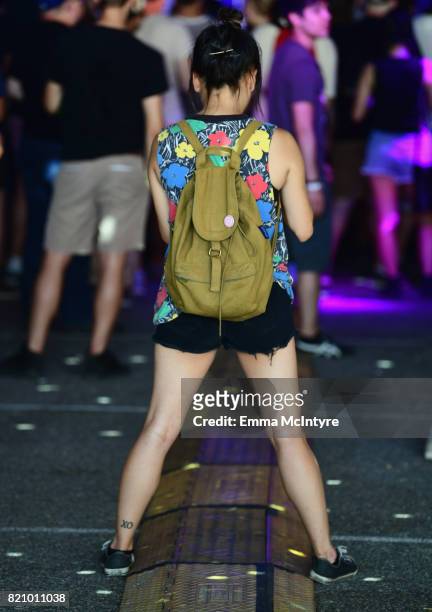 Festivalgoer during day 2 of FYF Fest 2017 at Exposition Park on July 22, 2017 in Los Angeles, California.
