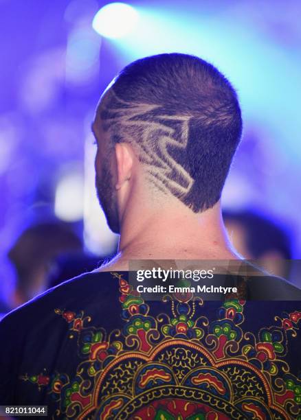 Festivalgoer during day 2 of FYF Fest 2017 at Exposition Park on July 22, 2017 in Los Angeles, California.