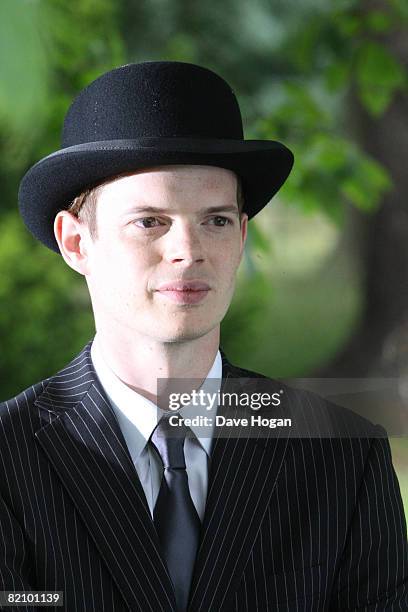 Richard Jones of The Feeling performs during filming for their new video 'Join with us' at Osterley Park on July 16, 2008 in London, England. The...