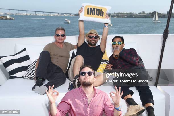 Photographers Rich Polk, Tommaso Boddi, artist Ben Tong and filmmaker Quinn P. Smith on the #IMDboat at San Diego Comic-Con 2017 at The IMDb Yacht on...