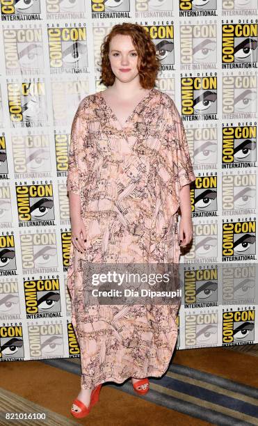 Actress Shannon Purser at Netflix's "Stranger Things" Press line during Comic-Con International 2017 at Hilton Bayfront on July 22, 2017 in San...