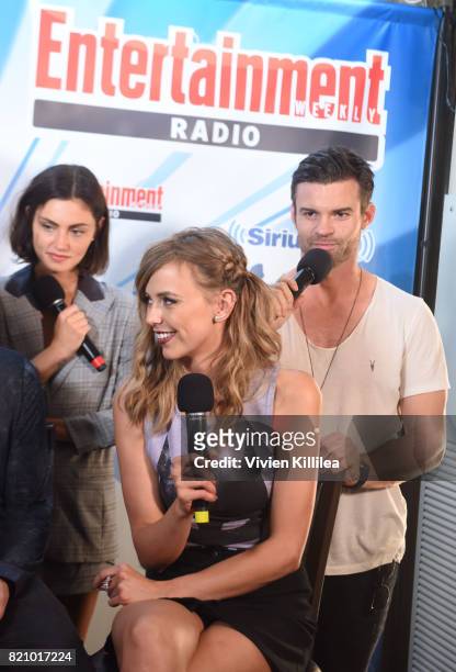 Riley Voelkel and Daniel Gillies attend SiriusXM's Entertainment Weekly Radio Channel Broadcasts From Comic Con 2017 at Hard Rock Hotel San Diego on...
