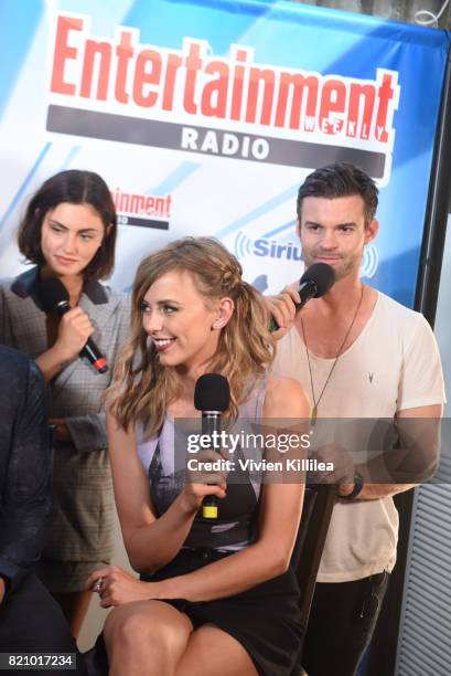 Riley Voelkel and Daniel Gillies attend SiriusXM's Entertainment Weekly Radio Channel Broadcasts From Comic Con 2017 at Hard Rock Hotel San Diego on...