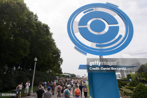 General view of atmosphere during the Pokemon GO Fest at Grant Park on July 22, 2017 in Chicago, Illinois.