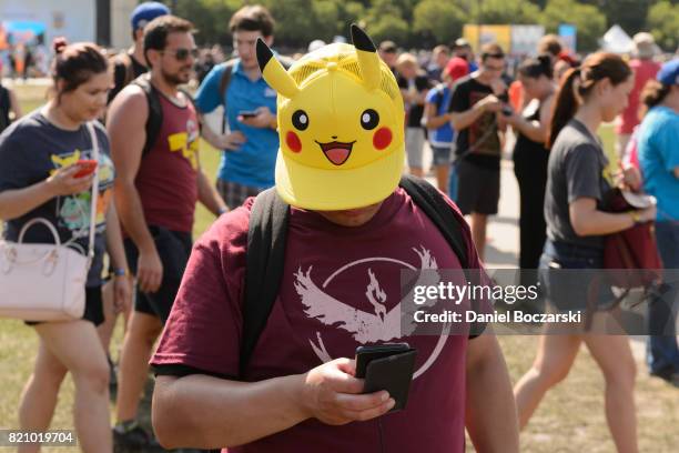 General view of atmosphere during the Pokemon GO Fest at Grant Park on July 22, 2017 in Chicago, Illinois.