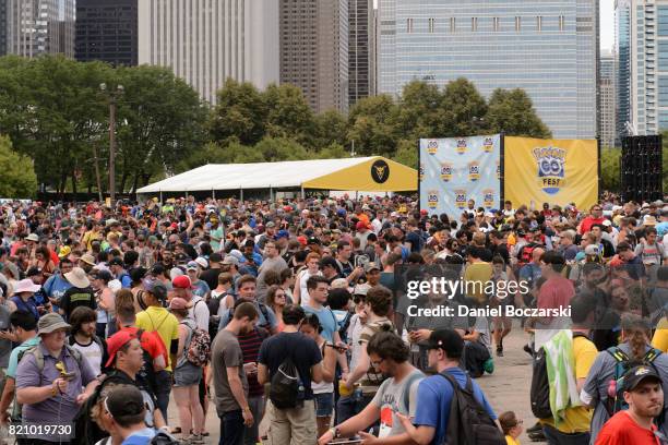 General view of atmosphere during the Pokemon GO Fest at Grant Park on July 22, 2017 in Chicago, Illinois.