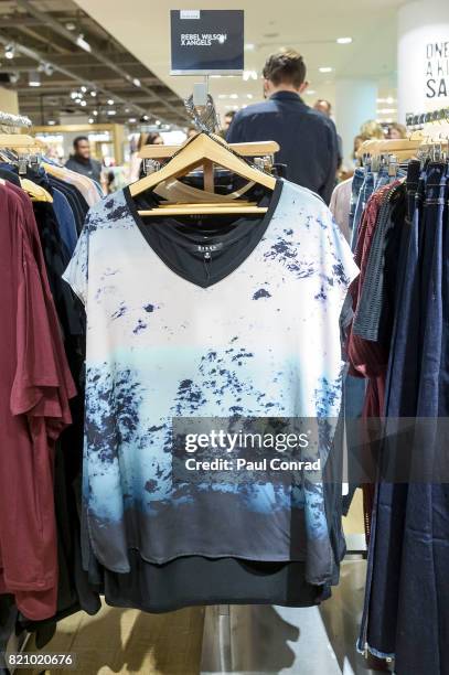 Samples of actress Rebel Wilson X Angels clothing at Nordstrom Downtown Seattle on July 22, 2017 in Seattle, Washington. Rebel Wilson introduced her...