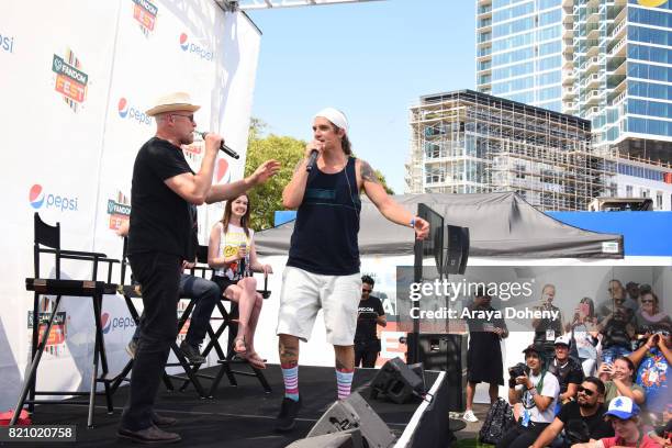 Michael Rooker and Jason Mewes attend the Pepsi Fire and Ice Floats and Wookiee Cookies at FANDOM Fest with Pepsi at SDCC at PETCO Park at PETCO Park...