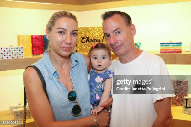 Laura Capstick-Dale and Nick Capstick-Dale attend an Edie Parker Pop-Up at Intermix hosted by Editor-in-Chief, Samantha Yanks and Designer Brett...