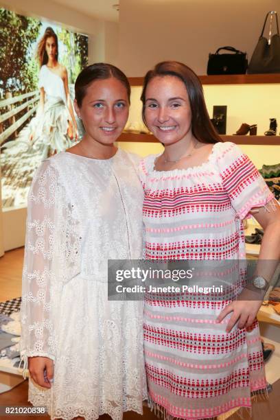 Meredith Meyer and Abby Sanders attend an Edie Parker Pop-Up at Intermix hosted by Editor-in-Chief, Samantha Yanks and Designer Brett Heyman on July...