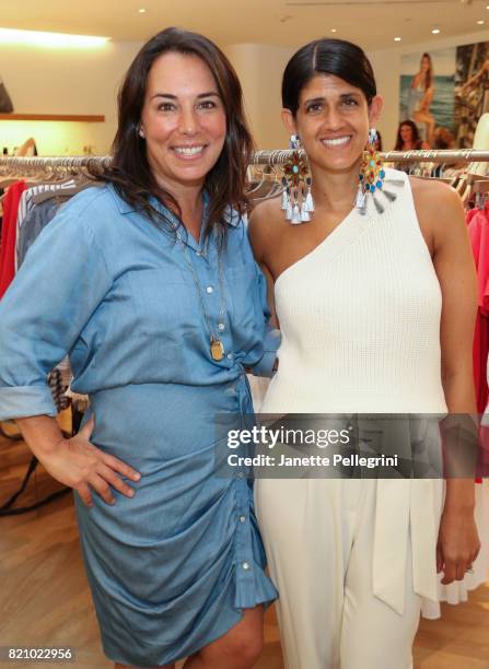 Samantha Yanks and Tracey Lomrantz Lester attend an Edie Parker Pop-Up at Intermix hosted by Editor-in-Chief, Samantha Yanks and Designer Brett...