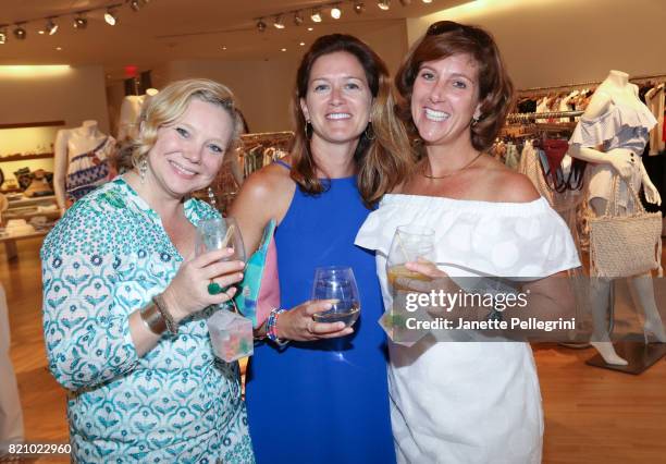 Kim Grant, Kelly Young and Lisa Neely attend an Edie Parker Pop-Up at Intermix hosted by Editor-in-Chief, Samantha Yanks and Designer Brett Heyman on...