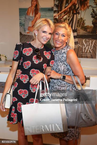 Colleen McCarthy and Shari Gold attend an Edie Parker Pop-Up at Intermix hosted by Editor-in-Chief, Samantha Yanks and Designer Brett Heyman on July...