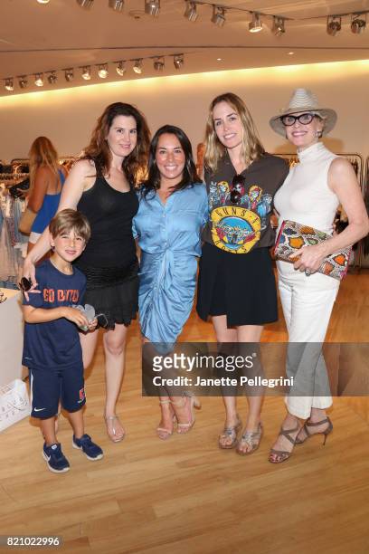 Hudson Katzoff, Danielle Englebardt, Samantha Yanks, Brett Heyman and Carol Weisman attend an Edie Parker Pop-Up at Intermix hosted by...
