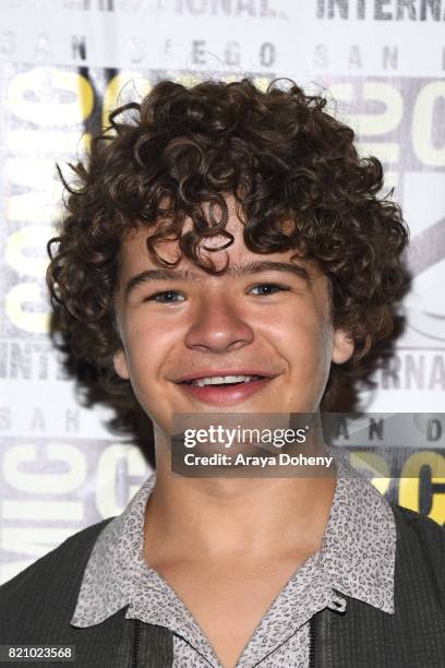 Gaten Matarazzo attends the "Stranger Things" press conference at Comic-Con International 2017 on July 22, 2017 in San Diego, California.