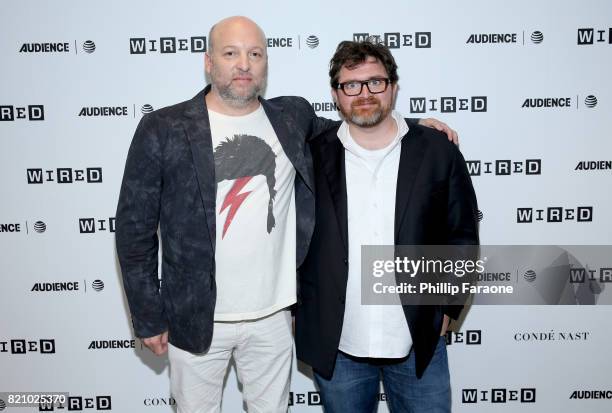 Writers Zak Penn and Ernest Cline at 2017 WIRED Cafe at Comic Con, presented by AT&T Audience Network on July 22, 2017 in San Diego, California.